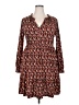 Gilli Print Brown Casual Dress Size 2X - photo 1
