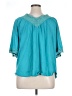 Allison Brittney 100% Polyester Teal 3/4 Sleeve Blouse Size XL - photo 2