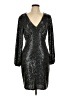 Alexa B 100% Polyester Metallic Silver Cocktail Dress Size 12 - photo 1