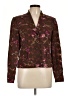 Grace Elements Floral Brown Silk Blazer Size 6 - photo 1