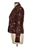 Grace Elements Floral Brown Silk Blazer Size 6 - photo 5