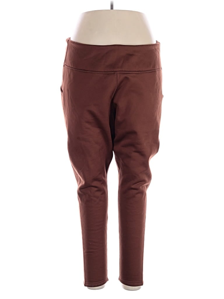 Pre-owned Active Pants In Brown