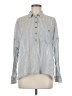 BDG 100% Cotton Stripes Gray Long Sleeve Button-Down Shirt Size M - photo 1