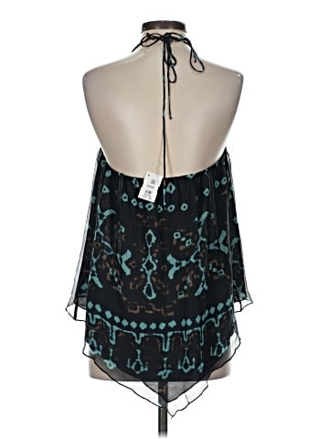 Blue Pearl Sleeveless Silk Top (view 2)