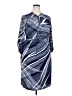 Mlle Gabrielle Graphic Blue Casual Dress Size 2X - photo 1
