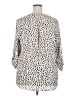 Lush 100% Polyester Animal Print Ivory 3/4 Sleeve Blouse Size 2X - photo 2