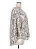 Lush 100% Polyester Animal Print Ivory 3/4 Sleeve Blouse Size 2X - photo 4