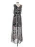 Maurices 100% Polyester Graphic Silver Casual Dress Size S - photo 2