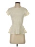 Chloe K Ivory Short Sleeve Top Size S - photo 1