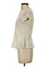 Chloe K Ivory Short Sleeve Top Size S - photo 5