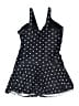 Summer Polka Dots Black Swimsuit Cover Up Size XL - photo 2