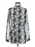 CAbi Animal Print Silver Long Sleeve Blouse Size S - photo 1