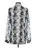 CAbi Animal Print Silver Long Sleeve Blouse Size S - photo 2