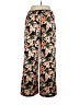 Open Edit 100% Polyester Floral Gold Ivory Casual Pants Size L - photo 2