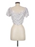 Shein Silver Short Sleeve Blouse Size 8 - 10 - photo 2