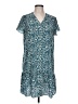 Unbranded 100% Polyester Print Teal Casual Dress Size L - photo 1
