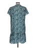 Unbranded 100% Polyester Print Teal Casual Dress Size L - photo 2