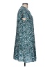 Unbranded 100% Polyester Print Teal Casual Dress Size L - photo 4