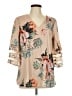 Unbranded Tan 3/4 Sleeve Blouse Size L - photo 1