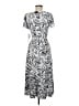 Perceptions Print Silver Casual Dress Size M - photo 2