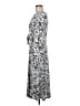 Perceptions Print Silver Casual Dress Size M - photo 5