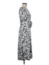 Perceptions Print Silver Casual Dress Size M - photo 4