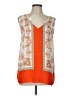 Violet & Claire 100% Polyester Orange Sleeveless Blouse Size L - photo 1