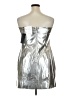 ROTATE 100% Polyester Metallic Silver Cocktail Dress Size EU 46 / US 16 - photo 2