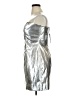 ROTATE 100% Polyester Metallic Silver Cocktail Dress Size EU 46 / US 16 - photo 5