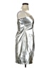 ROTATE 100% Polyester Metallic Silver Cocktail Dress Size EU 46 / US 16 - photo 4