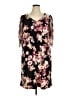 Connected Apparel Floral Black Casual Dress Size 16 - photo 1