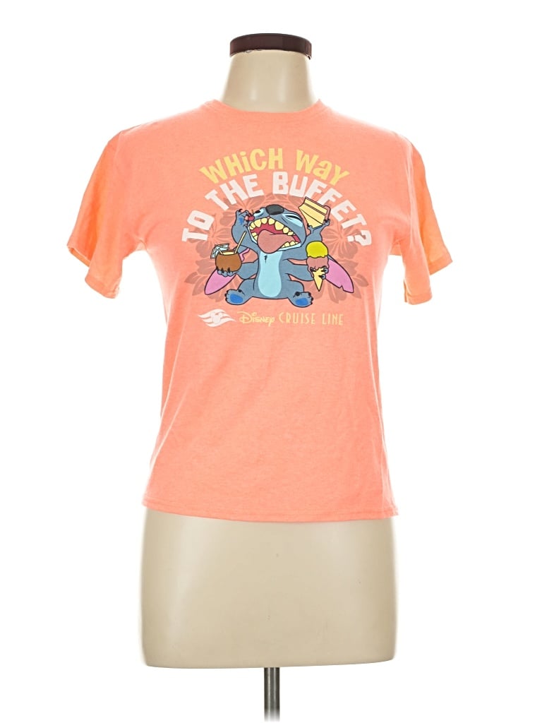 Pre-owned Disney Short Sleeve T-shirt In Orange