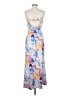 Shein 100% Polyester Print Blue Cocktail Dress Size 4 - photo 2