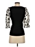 Elie Tahari Black 3/4 Sleeve Top Size S - photo 2