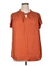 Maison d' Amelie 100% Polyester Orange Short Sleeve Blouse Size 1X - photo 1