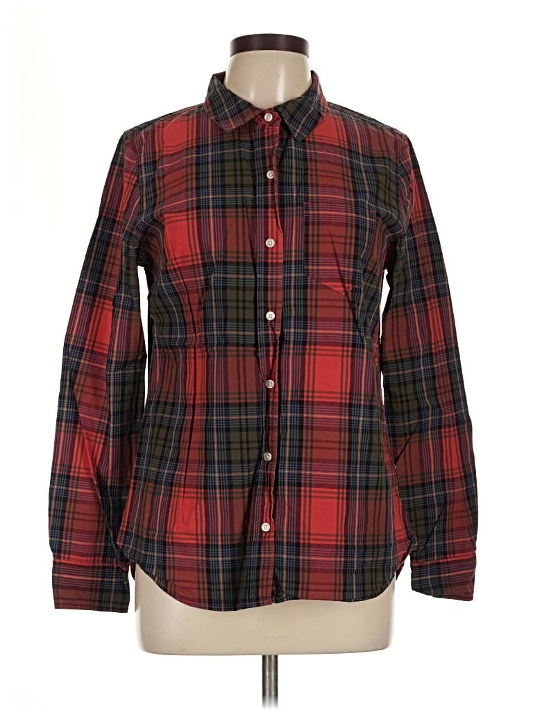 Pre-owned Gap Outlet Long Sleeve Button Down Shirt In Red