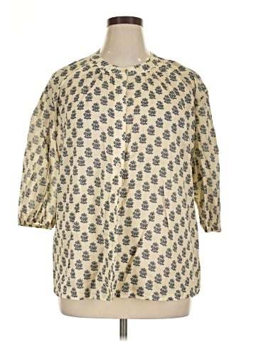 Elie Tahari 3/4 Sleeve Button-Down Shirt (view 1)