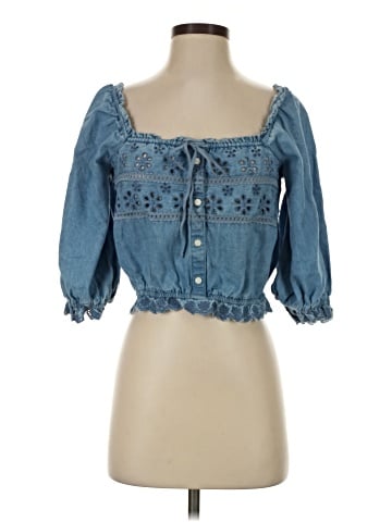 American Eagle Outfitters 3/4 Sleeve Blouse (view 1)