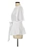 Kate Kasin White Short Sleeve Blouse Size L - photo 5