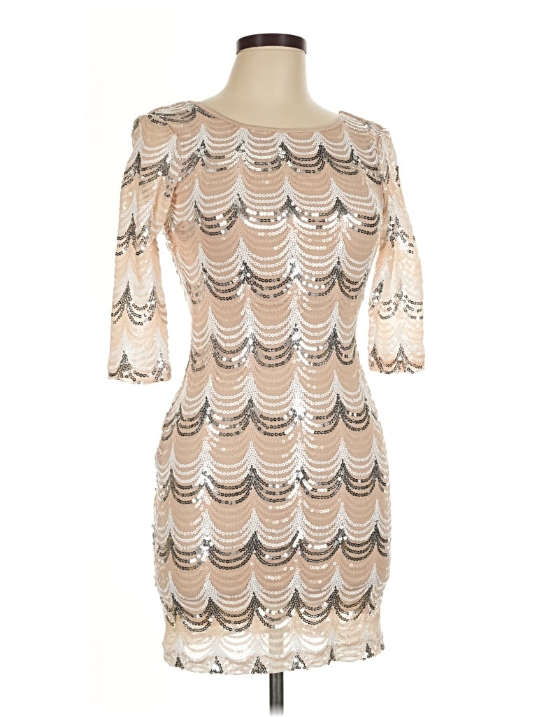 Pre-owned Crystal Doll Cocktail Dress In Ivory