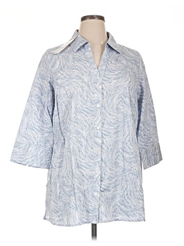 Foxcroft 3/4 Sleeve Button-Down Shirt (view 1)