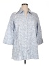 Foxcroft Paisley Blue 3/4 Sleeve Button-Down Shirt Size 14 - photo 1