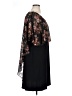 Glamour Floral Black Cocktail Dress Size 16 - photo 4