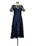 Oleg Cassini 100% Polyester Blue Cocktail Dress Size 10 - photo 1