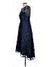 Oleg Cassini 100% Polyester Blue Cocktail Dress Size 10 - photo 5