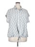 Torrid 100% Polyester Stripes White Silver Short Sleeve Blouse Size 2X Plus (2) - photo 1