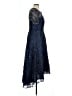 Oleg Cassini 100% Polyester Blue Cocktail Dress Size 10 - photo 4