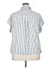 Torrid 100% Polyester Stripes White Silver Short Sleeve Blouse Size 2X Plus (2) - photo 2