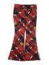 Justice 100% Polyester Argyle Red Casual Pants Size 16 - photo 2
