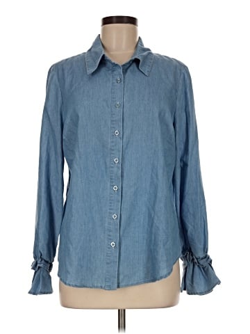 New York & Company Long Sleeve Button-Down Shirt (view 1)